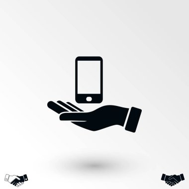 Telefon simgesini, düz tasarım en iyi vektör simge yakalama