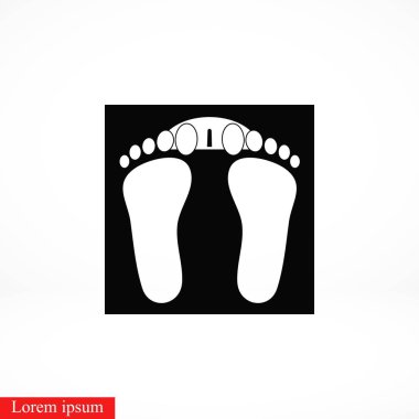 ayak izleri simge vektör, düz tasarım en iyi vektör simgesi