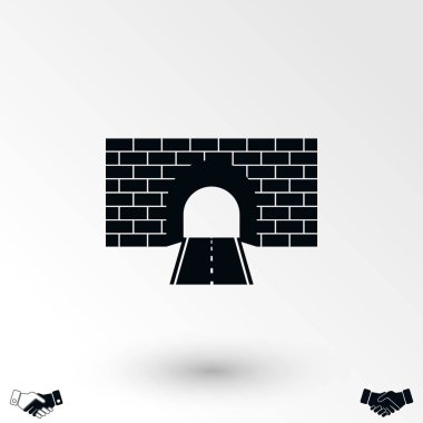 Tünel simge vektör, düz tasarım en iyi vektör simgesi