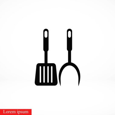 Barbekü simge vektör, düz tasarım en iyi vektör simgesi