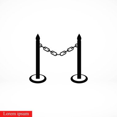 barikat simge vektör, düz tasarım en iyi vektör simgesi