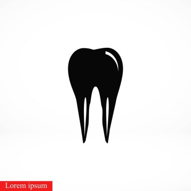 Diş iconvector, düz tasarım en iyi vektör simgesi