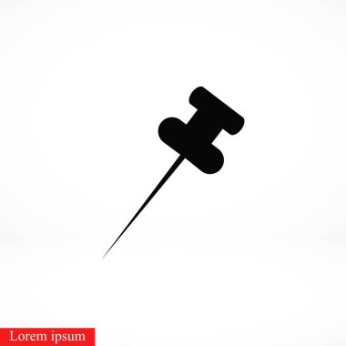 Posh PIN simgesi, düz tasarım en iyi vektör simgesi