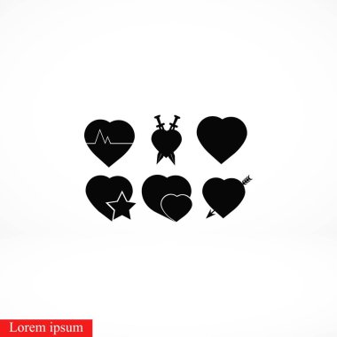 Kalpler simgeler vektör, düz tasarım en iyi vektör simgesi