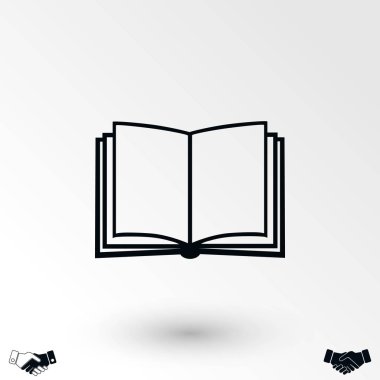 Whitebackground, düz tasarım en iyi vektör simgesi izole kitap simgesi