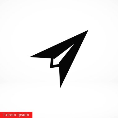 Uçak simge vektör, düz tasarım en iyi vektör simgesi