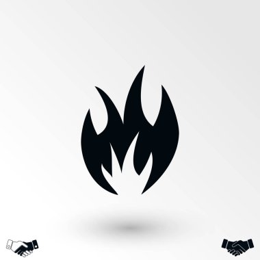 Yangın simge vektör, düz tasarım en iyi vektör simgesi