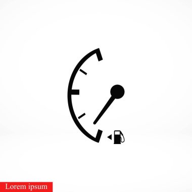 Düşük yakıt imza izole simgesi, düz tasarım en iyi vektör simgesi