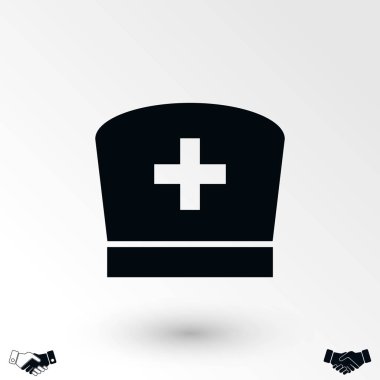 Hemşire simgesi, düz tasarım en iyi vektör simgesi düz