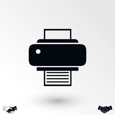 Yazıcı simgesi vektör, düz tasarım en iyi vektör simgesi