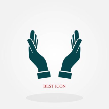 eller simge vektör, düz tasarım en iyi vektör simgesi