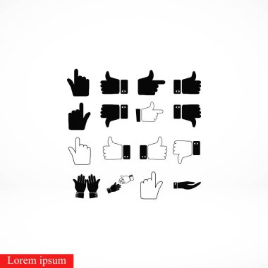 El simge vektör, düz tasarım en iyi vektör simgesi