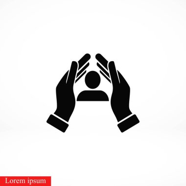 sigorta vektör simgesi, düz tasarım en iyi vektör simgesi