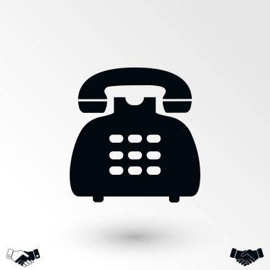 Telefon simge vektör, düz tasarım en iyi vektör simgesi