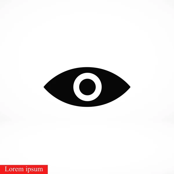 Ojo Icono Vector Diseño Plano Mejor Icono Vector — Vector de stock