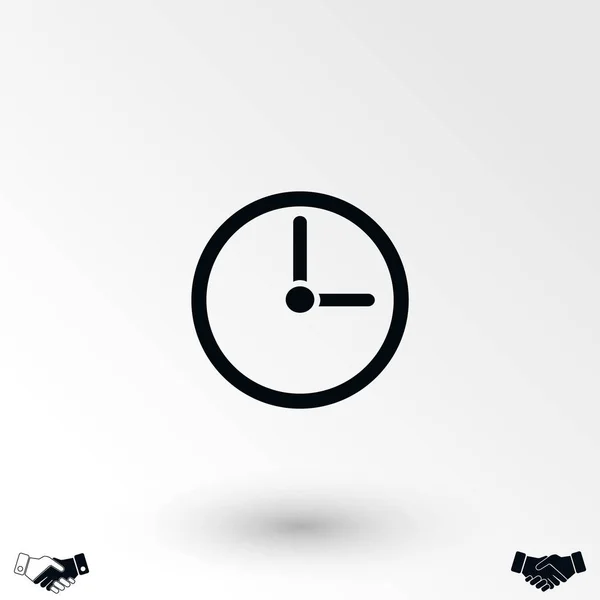 Horloge Icône Vecteur Design Plat Meilleure Icône Vectorielle — Image vectorielle