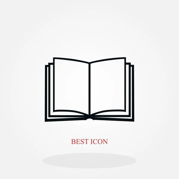 Ikona Knihy Izolovaných Bílém Bockground Plochý Design Nejlepší Vektorové Ikony — Stockový vektor