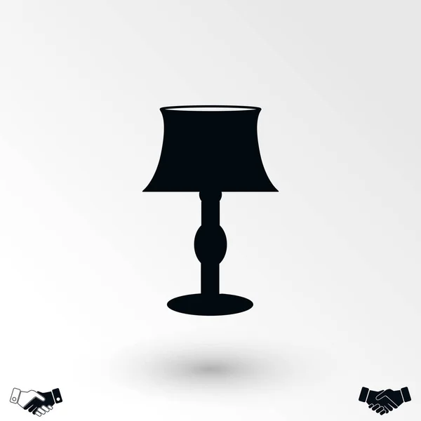 Lamp Tabelpictogram Platte Ontwerp Beste Vector Pictogram — Stockvector