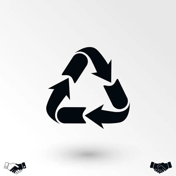 Recycle Teken Pictogram Platte Ontwerp Beste Vector Pictogram — Stockvector