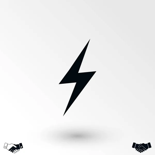 Lightningアイコンベクトル フラットデザインベクトルアイコン — ストックベクタ