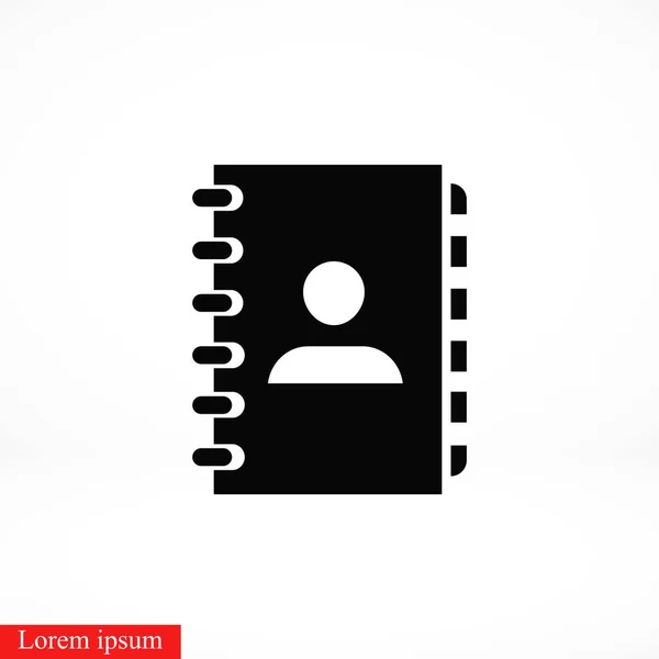 Notebook Vektor Ikonra Lapos Design Legjobb Vector Icon — Stock Vector