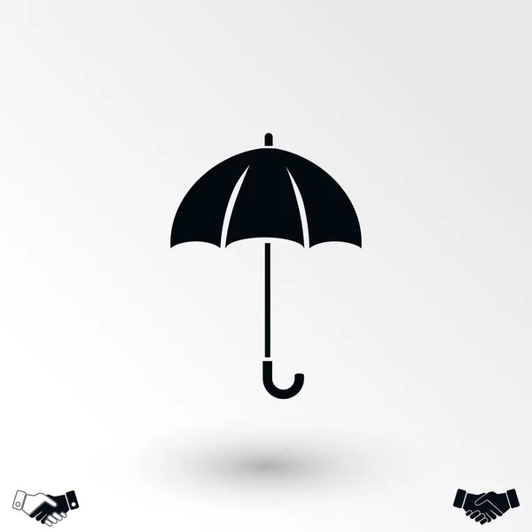 Deštník Ikona Vektor Plochý Design Nejlepší Vektorové Ikony — Stockový vektor