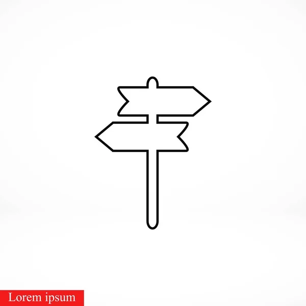 Signpost Icono Vector Diseño Plano Mejor Icono Vector — Vector de stock