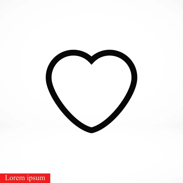 Corazón Iconos Vector Diseño Plano Mejor Icono Vector — Vector de stock
