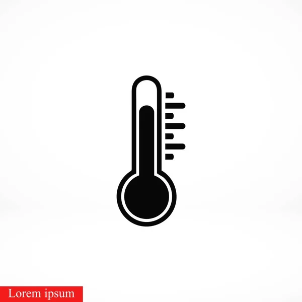 Ícone Vetorial Thermometr Design Plano Melhor Ícone Vetorial — Vetor de Stock