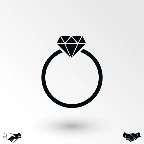 Ring Pictogram Vector Platte Ontwerp Beste Vector Pictogram — Stockvector