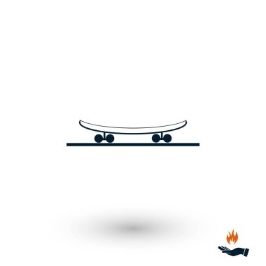 kaykay, düz tasarım en iyi vektör simgesi simgesi