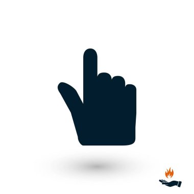 El imleç vektör simgesi, düz tasarım en iyi vektör simgesi