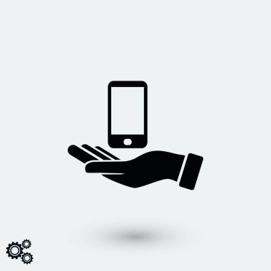 Telefon simgesini, düz tasarım en iyi vektör simge yakalama