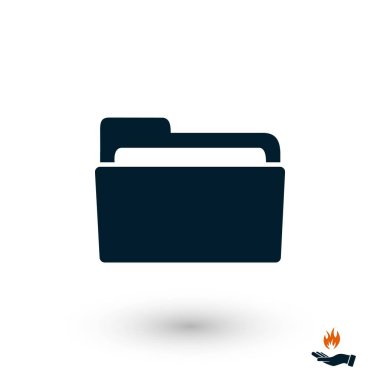 Klasör simge vektör, düz tasarım en iyi vektör simgesi