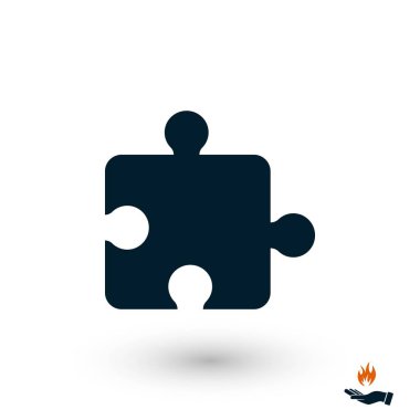 Bulmaca simge vektör, düz tasarım en iyi vektör simgesi