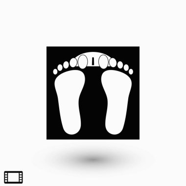 ayak izleri simge vektör, düz tasarım en iyi vektör simgesi