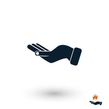 El simge vektör, düz tasarım en iyi vektör simgesi