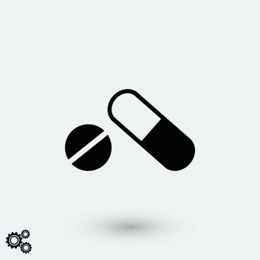 kapsül vektör simgesi, düz tasarım en iyi vektör simgesi