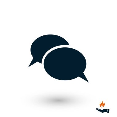 Bir iletişim, düz tasarım en iyi vektör simgesi düz simgesi