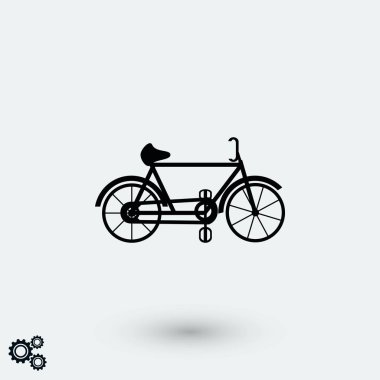 Bisiklet vektör simgesi, düz tasarım en iyi vektör simgesi