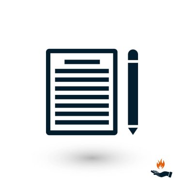 Kağıt simge vektör, düz tasarım en iyi vektör simgesi