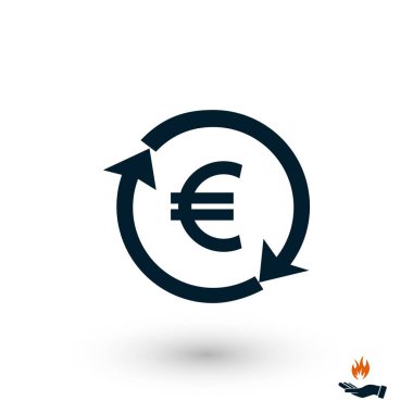 para dönüştürmek simgesi, düz tasarım en iyi vektör simgesi