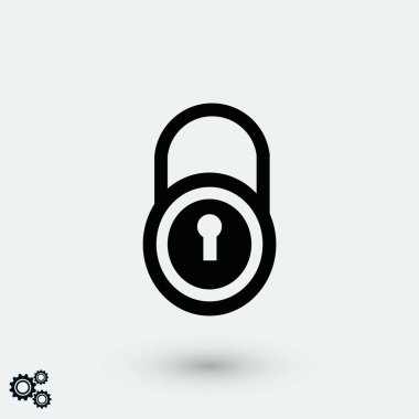 kilit vektör simgesi, düz tasarım en iyi vektör simgesi