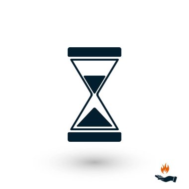 kum saati simgesi vektör, düz tasarım en iyi vektör simgesi