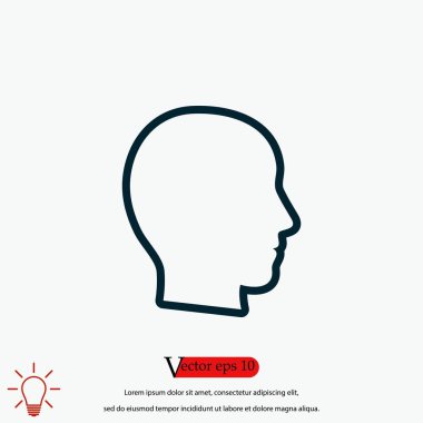 baş vektör simgesi, düz tasarım en iyi vektör simgesi