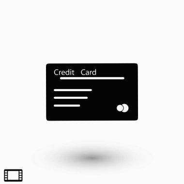 kredi kartı simgesi, düz tasarım en iyi vektör simgesi
