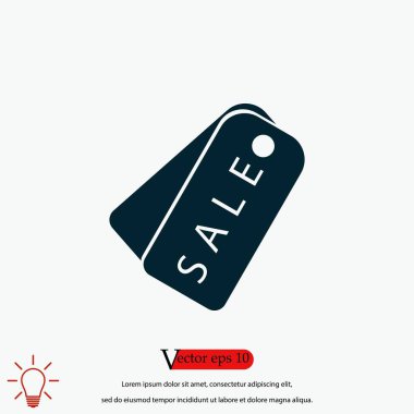 Satılık bir ses etiketi simgesi, vektör, düz tasarım en iyi vektör simgesi