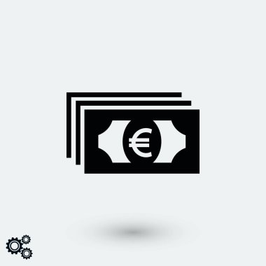 Euro vektör simgesi, düz tasarım en iyi vektör simgesi