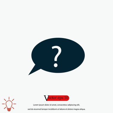 soru işareti simgesini, düz tasarım en iyi vektör simgesi