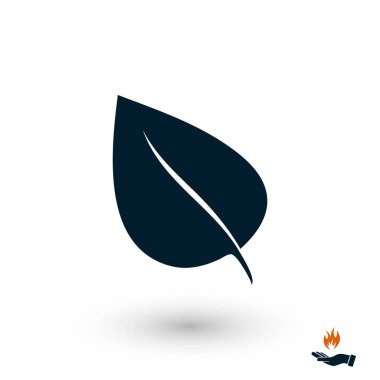 simge vektör yaprak, düz tasarım en iyi vektör simgesi